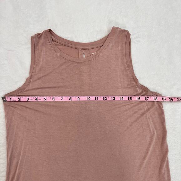 Halogen Crew Neck Sleeveless Pink Flowy Athletic Tank Top Size Large - Picture 5 of 8